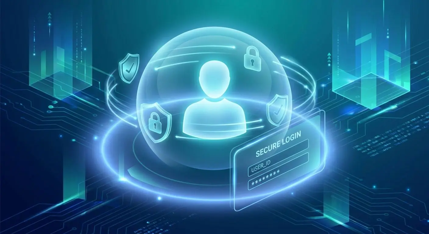 Conceito de segurança online durante login