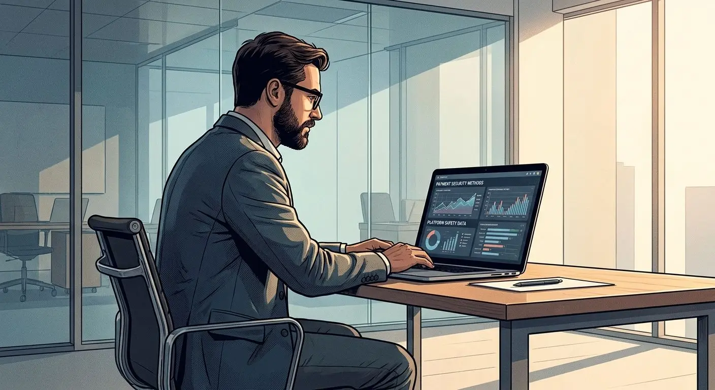 Ilustração editorial de autor especializado em análise de plataformas digitais